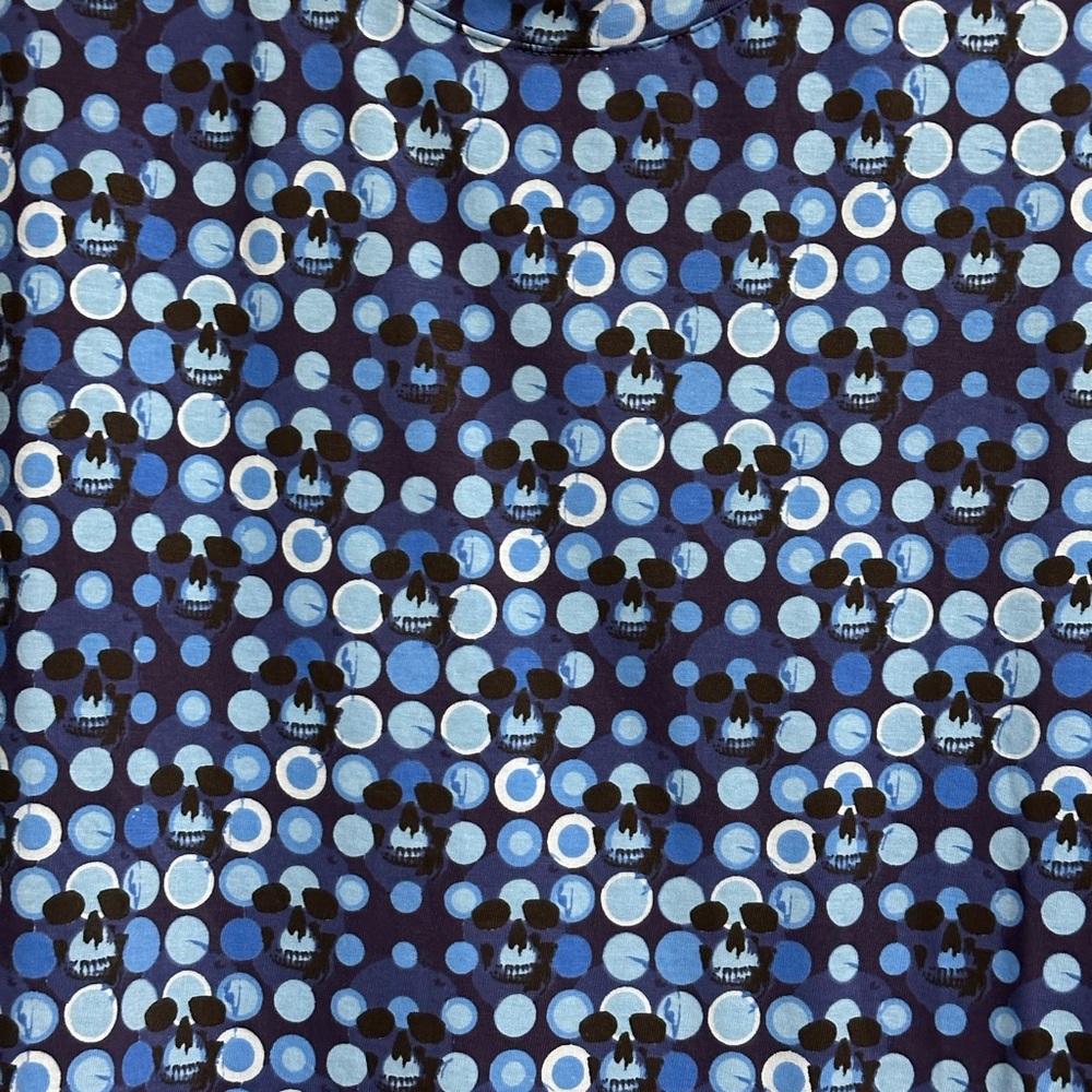 Robert Graham Blue Geometric skull T-shirt Size XL $128 new. this is preowned - Picture 9 of 13